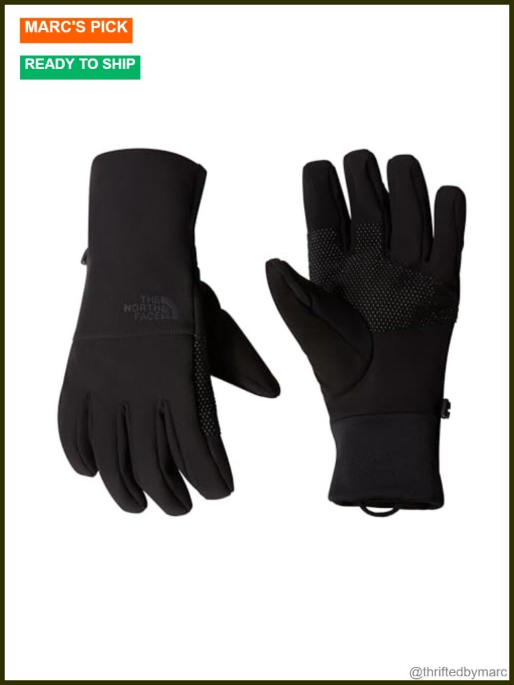 Men's Touchscreen Water Repellent Fleece Gloves with Etip